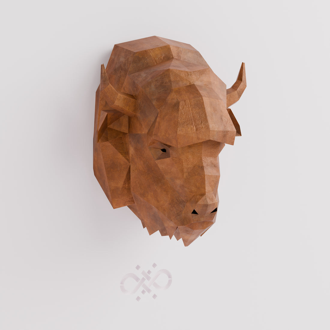 Sculpture Tête de Bison en Origami - Sculpture Origami