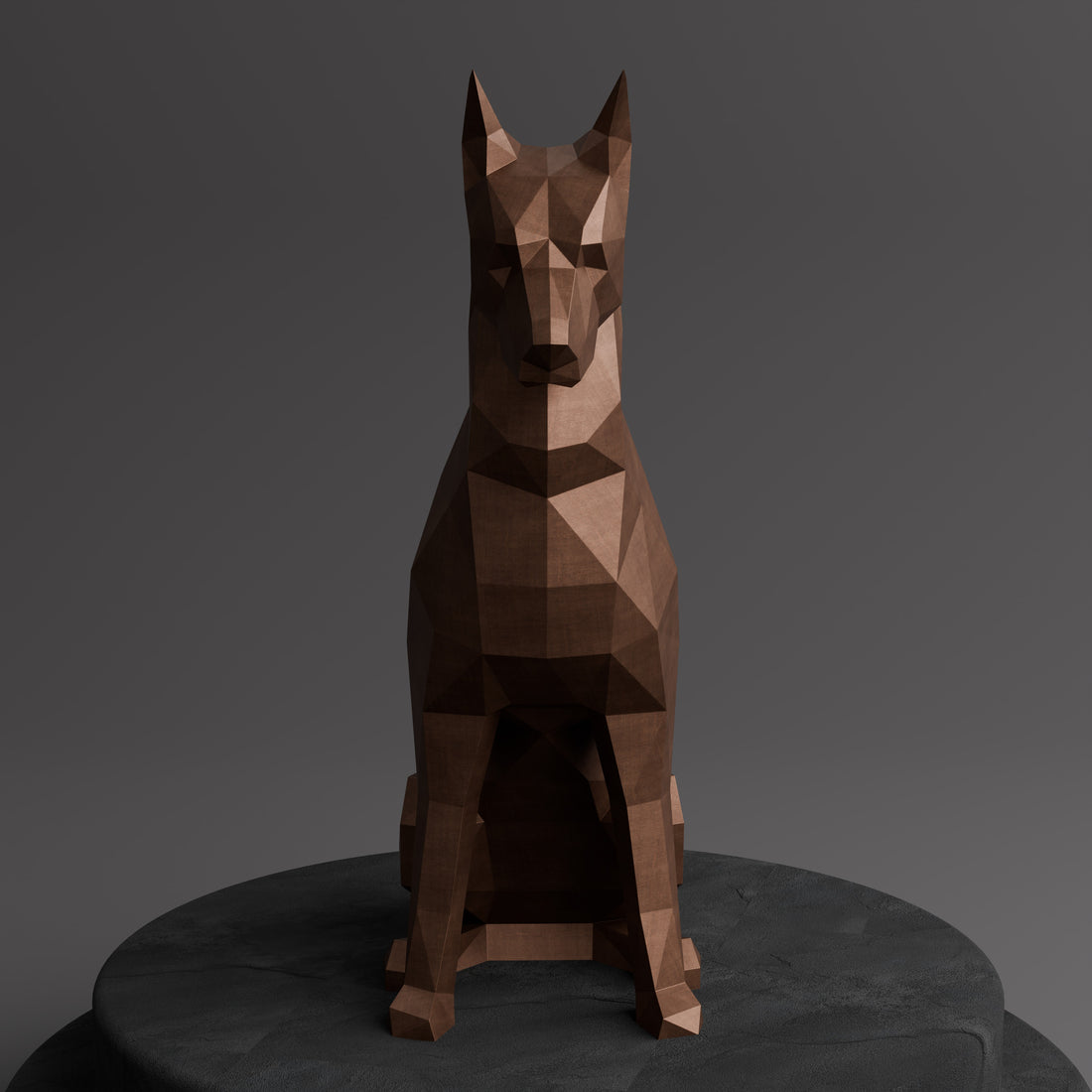 Sculpture Origami Doberman - Sculpture Origami