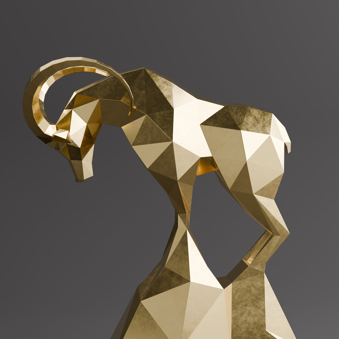 Sculpture Polygone Gazelle - Sculpture Origami