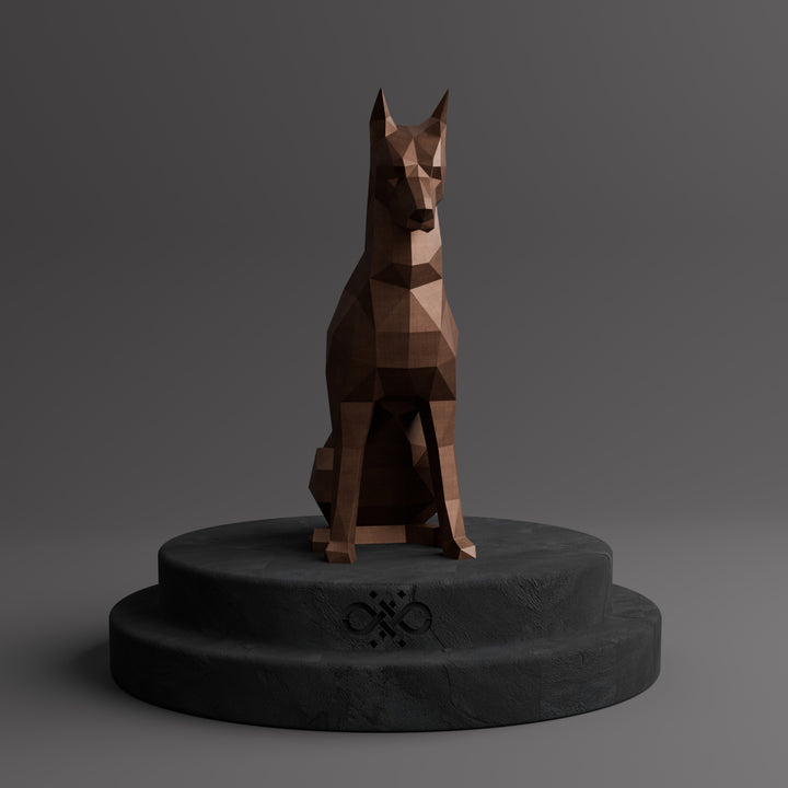 Sculpture Origami Doberman - Sculpture Origami