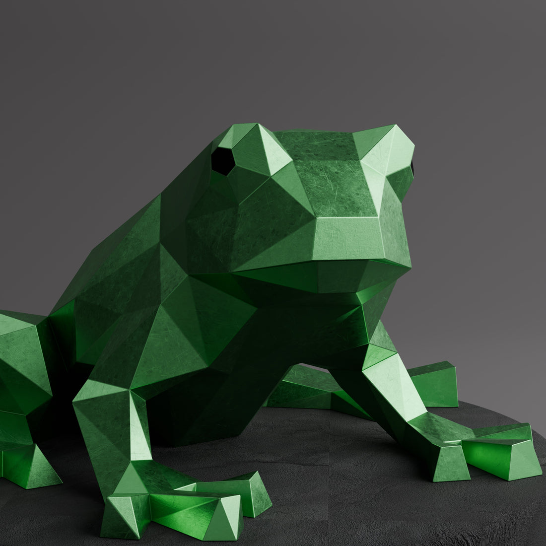 Sculpture de Grenouille Polygone - Sculpture Origami