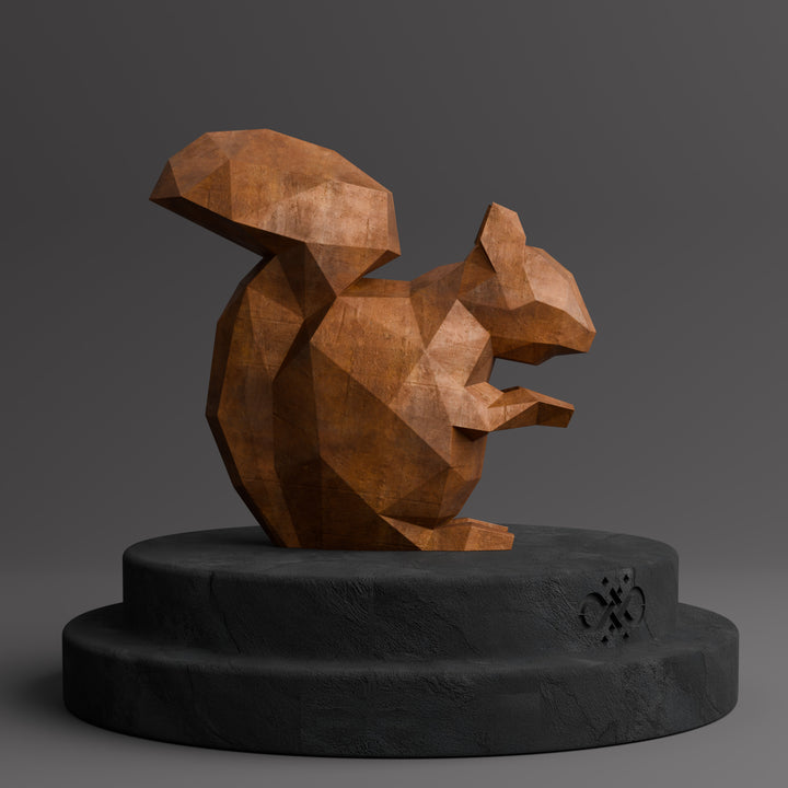 Squirrel Sculpture - Sculpture Origami