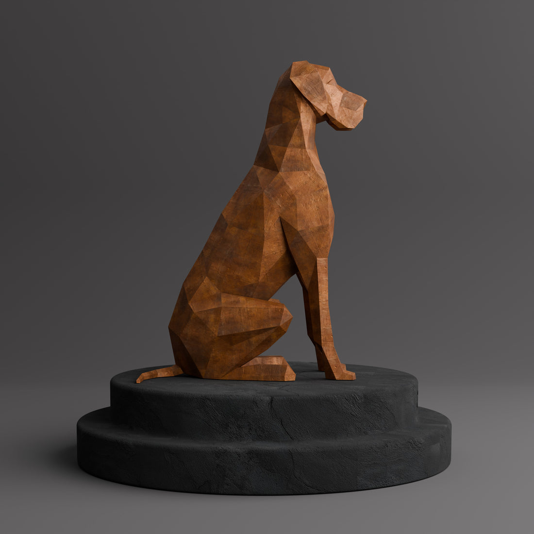 Sculpture Chien Allemand Origami - Sculpture Origami