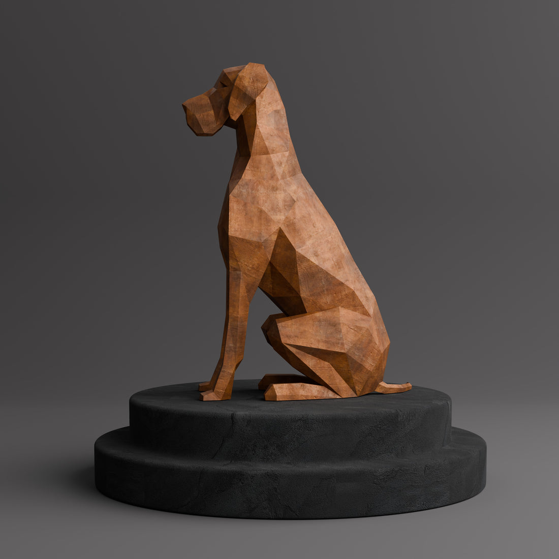 Sculpture Chien Allemand Origami - Sculpture Origami