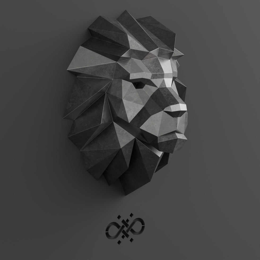 Lion Head Polygone - Sculpture Origami