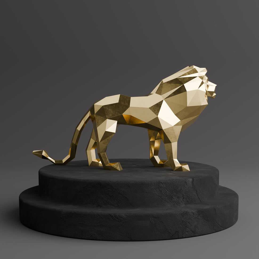 Sculpture de Lion Origami - Sculpture Origami