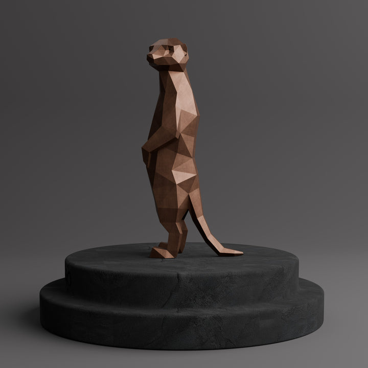 Meerkat Polygone Sculpture - Sculpture Origami