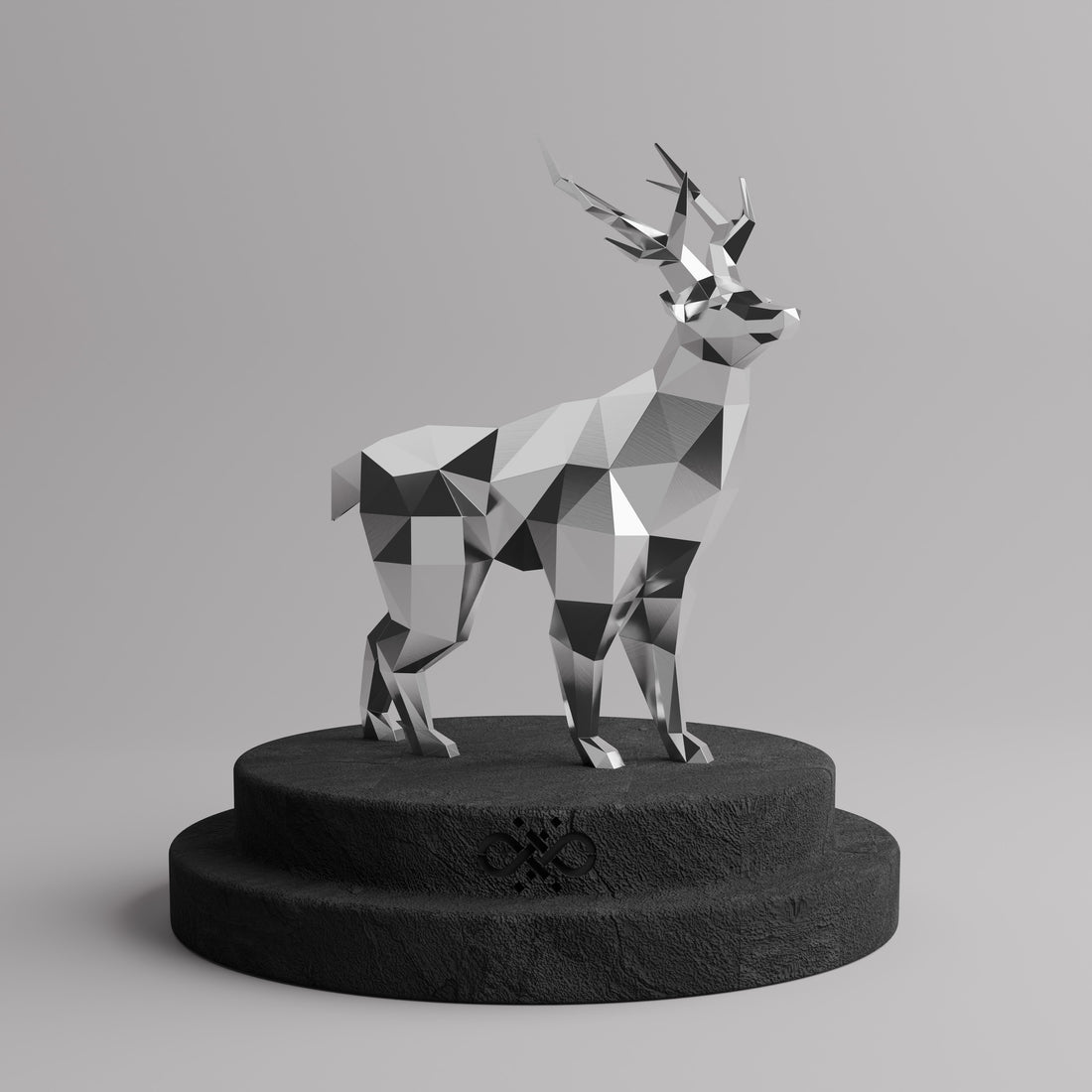 Statue de Cerf Géométrique - Sculpture Origami