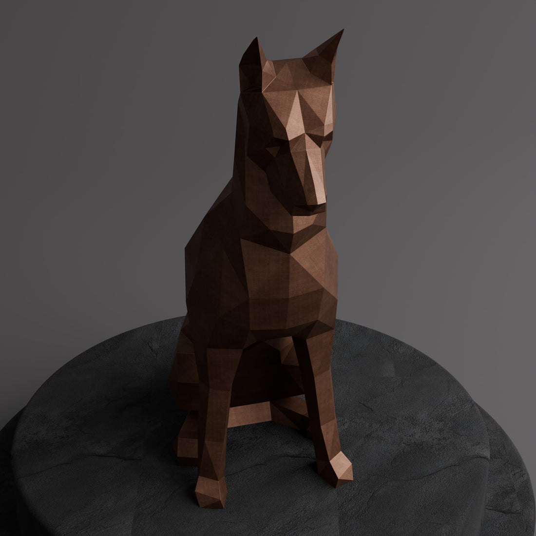 Sculpture Origami Doberman - Sculpture Origami