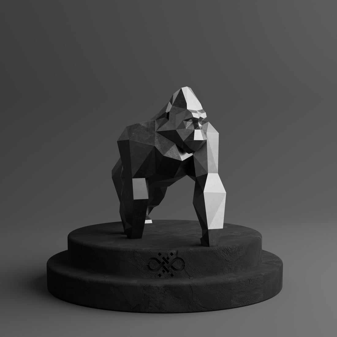 Sculpture King Kong Minimaliste - Sculpture Origami