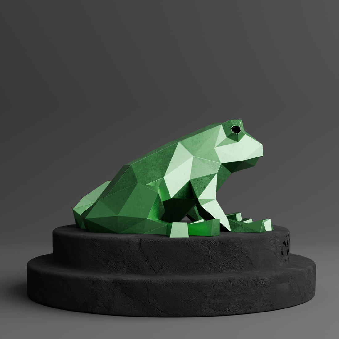 Sculpture de Grenouille Polygone - Sculpture Origami