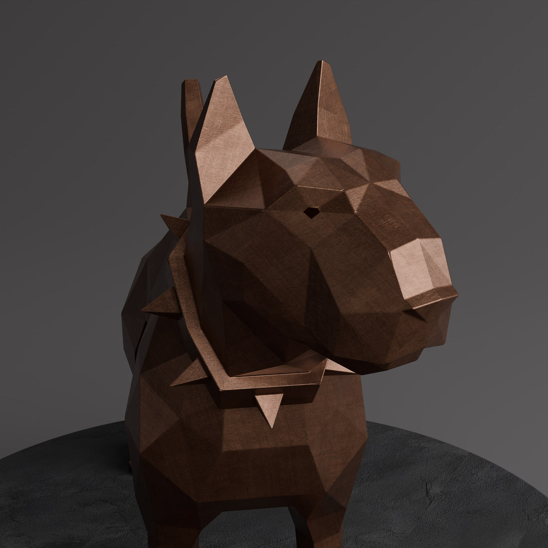 Sculpture Origami de Bull Terrier - Sculpture Origami