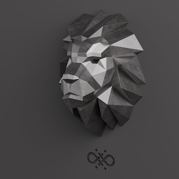 Lion Head Polygone - Sculpture Origami