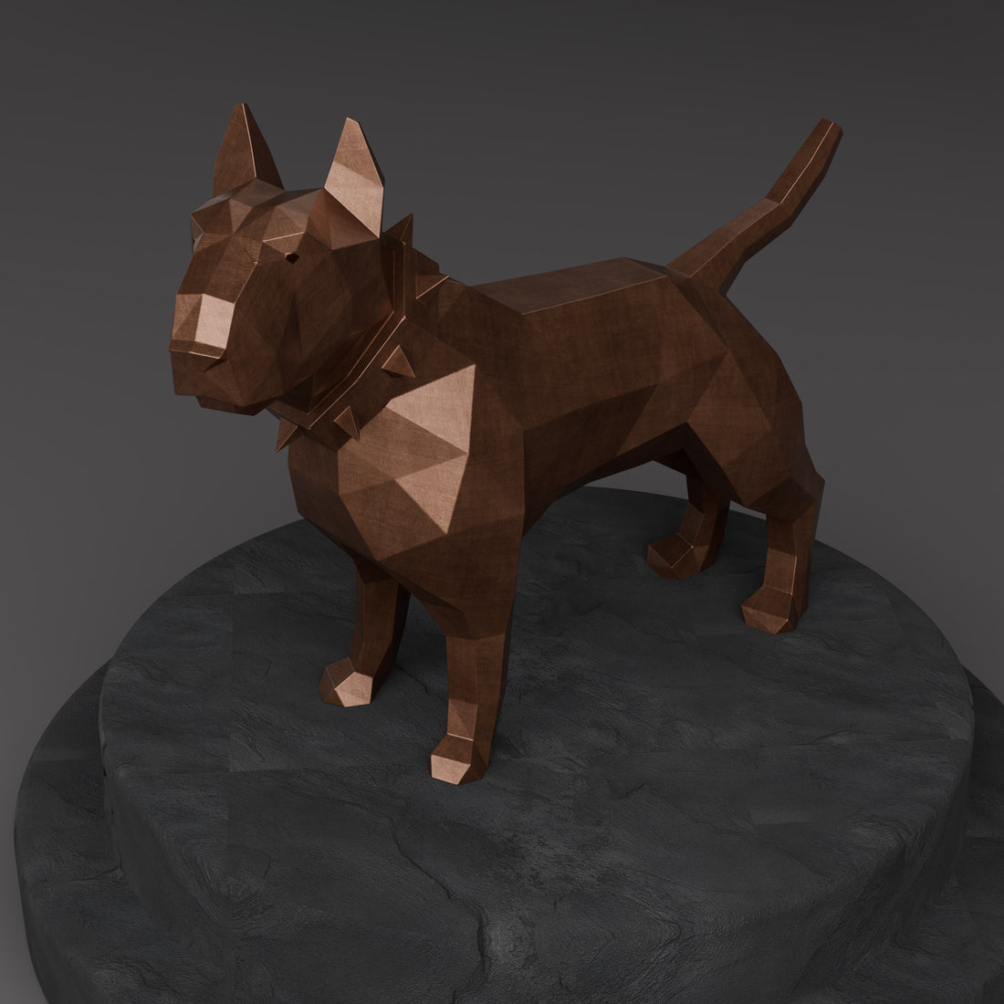 Sculpture Origami de Bull Terrier - Sculpture Origami