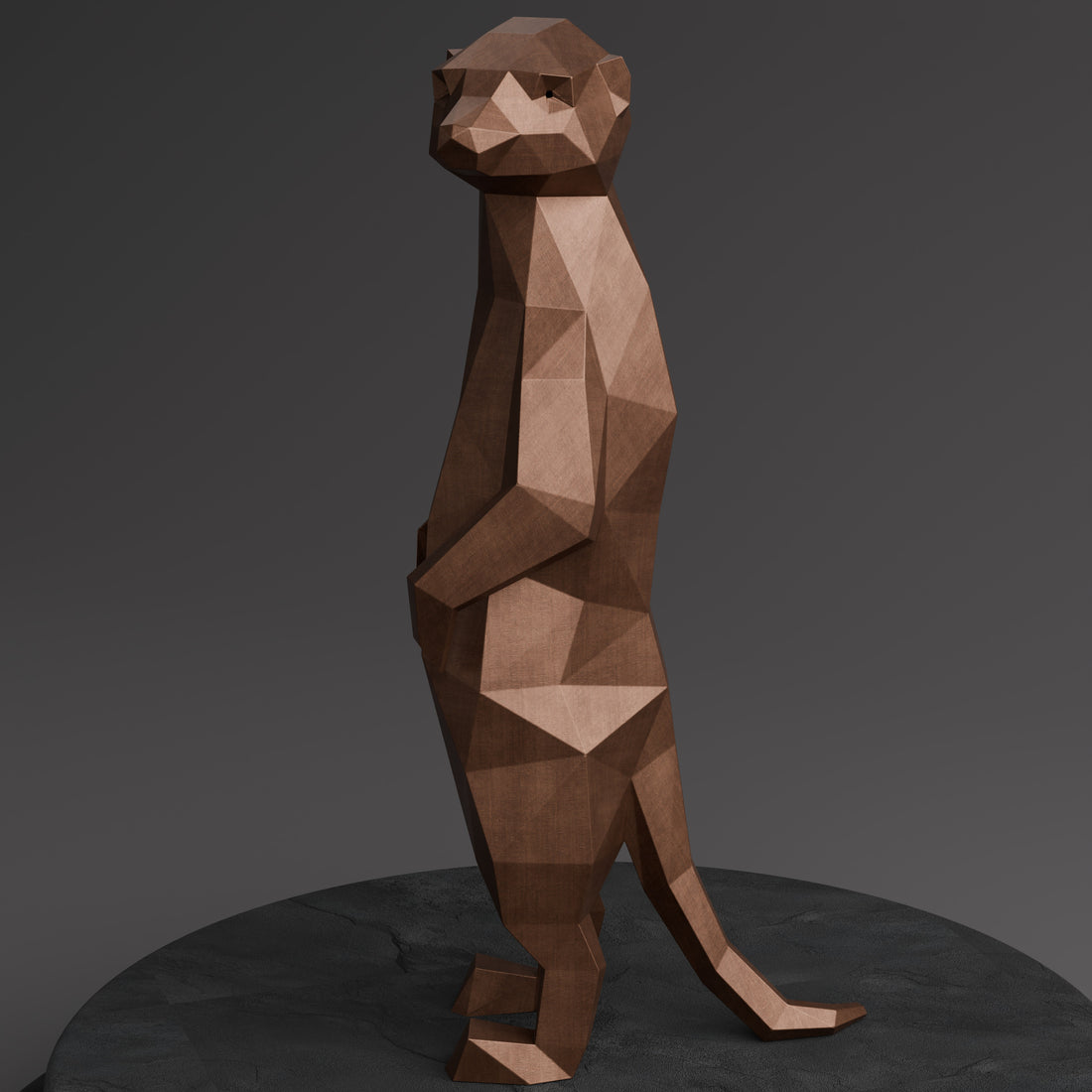 Meerkat Polygone Sculpture - Sculpture Origami