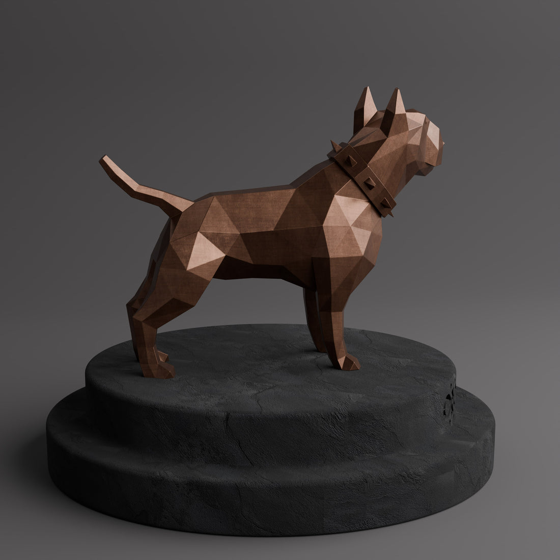 Sculpture Origami de Bull Terrier - Sculpture Origami